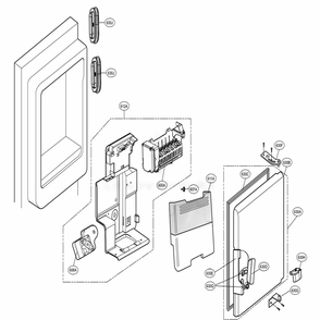Ice Maker And Ice Bin Parts Diagram and Parts List for 72489 AWBCSE1 LG Refrigerator