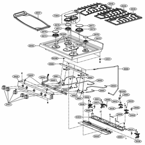 Cooktop Parts Diagram and Parts List for LRG3061BD FBDELGA LG Wall Oven