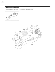 Dispenser Parts Diagram and Parts List for 79579433217  Kenmore Refrigerator