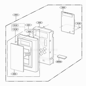 Controller Parts Diagram and Parts List for 80012 CW1ESEA LG Wall Oven