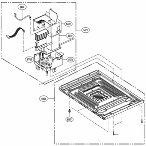 Base Plate Parts Diagram and Parts List for LMC2075ST CSSEBBY LG Microwave