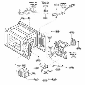 Interior Parts 1 Diagram and Parts List for 63102 CWHESEA LG Range