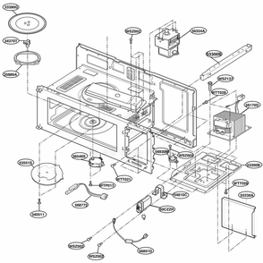Interior Parts 1 Diagram and Parts List for MH7130XEZ1 A1EWRP LG Range