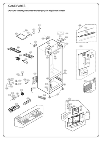 Case Parts Diagram and Parts List for GR-L288NQJM ASWCSE2 LG Refrigerator