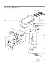 Dispenser Assembly Diagram and Parts List for FH4D1ADSK3 ABWESEU LG Washer