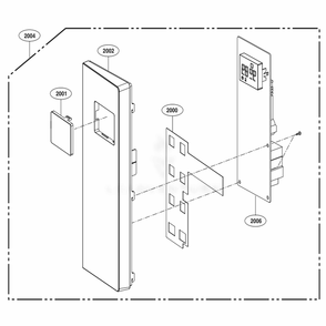 Control Panel Parts Diagram and Parts List for LMC1375SW CW1ELNA LG Wall Oven