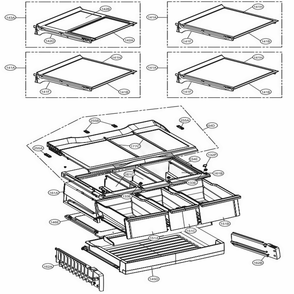 Refrigerator Parts Diagram and Parts List for LFXS30726B AWBCNA2 LG Refrigerator