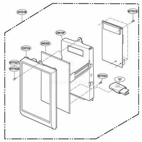 Part Location Diagram of 3572W1A023B LG PANEL,CONTROL