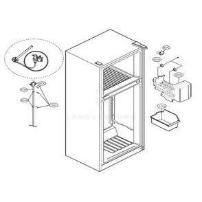 Ice Maker Parts Diagram and Parts List for LTCS24223B AWBCNA5 LG Refrigerator