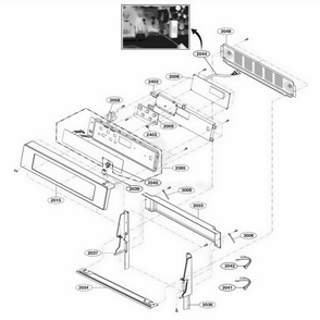 Controller Parts Diagram and Parts List for LSB5682SB FB1LLCA LG Wall Oven