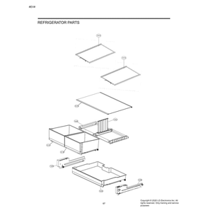 Refrigerator Parts Diagram and Parts List for LRDCS2603S  LG Refrigerator