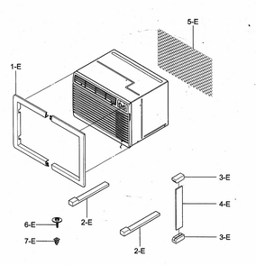 Installation Kit Assy Diagram and Parts List for 58072087200  Kenmore Air Conditioner