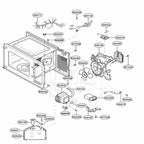 Interior Parts Diagram and Parts List for LMS1243SS CSBELCA LG Range