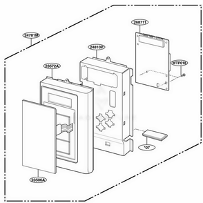 Controller Parts Diagram and Parts List for MV1501BQ KBSEGSE LG Wall Oven