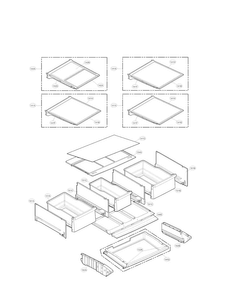 Refrigerator Parts Diagram and Parts List for LFX33975ST 02 LG Refrigerator