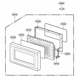Part Location Diagram of 3720W0D244B LG PANEL,DOOR