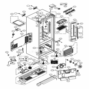 Case Parts Diagram and Parts List for LFC21776D ASBCNA1 LG Refrigerator