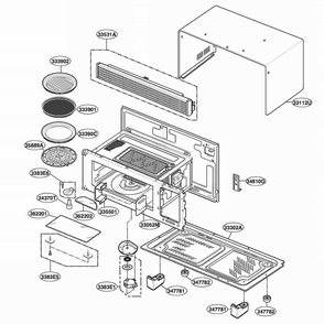 Oven Cavity Parts Diagram and Parts List for VFBMW2 ASTLGEU LG Range