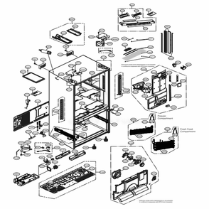 Case Parts Diagram and Parts List for 74113 ASTCSE0 LG Refrigerator