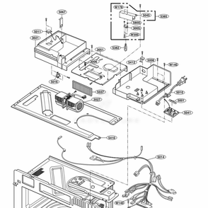 Interior Parts 2 Diagram and Parts List for LMVH1711ST AS1ELGA LG Microwave