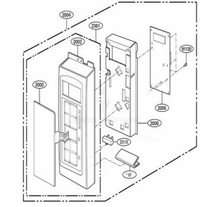 Controller Parts 1 Diagram and Parts List for AMV6177AAW AWHEAMA LG Range