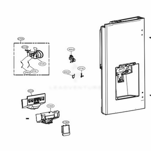 Part Location Diagram of ACQ91482435 LG COVER ASSEMBLY,DISPLAY