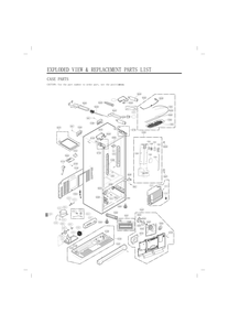 Case Parts Diagram and Parts List for GC-L288GQXM AWBCNA0 LG Refrigerator