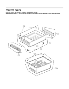 Freezer Parts Diagram and Parts List for GR-L288NSXM ASTCNA2 LG Refrigerator