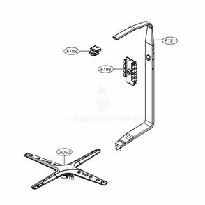 Water Guide Assembly Diagram and Parts List for LDPN6761T ASTEEUS LG Dishwasher