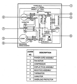 Wiring Diagram Diagram and Parts List for M5203L  LG Air Conditioner
