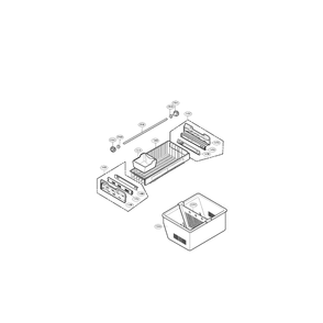 Freezer Diagram and Parts List for LFX25971SB 00 LG Refrigerator