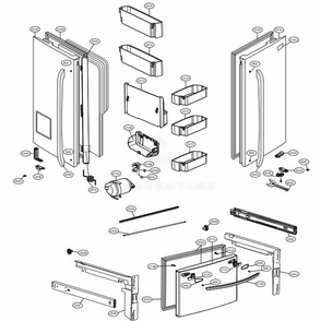 Part Location Diagram of ADC73886054 LG DOOR ASSEMBLY,REFRIGERAT