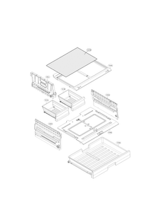 Door Parts Diagram and Parts List for LFC20770ST 01 LG Refrigerator