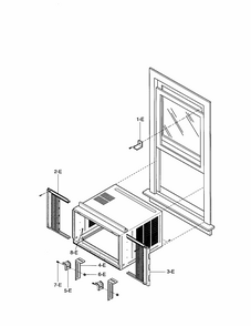 Installation Kit Assembly Diagram and Parts List for 58075281500  Kenmore Air Conditioner