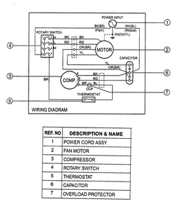 Wiring Diagram Diagram and Parts List for LWJ0510ACG  LG Air Conditioner