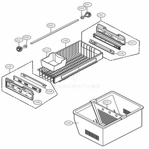Freezer Parts Diagram and Parts List for LFX21976ST ASTCNA8 LG Refrigerator