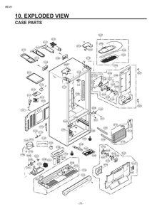 Case Parts Diagram and Parts List for GM-L268NQJP ASWCSE0 LG Refrigerator