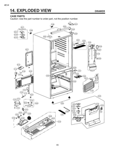 Diagram 1 Diagram and Parts List for GM-B228RQFM ABICSE2 LG Refrigerator