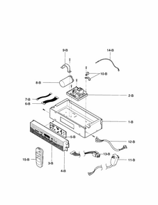 Control Box Assembly Diagram and Parts List for 58075063500  Kenmore Air Conditioner