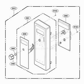 Control Panel Parts 1 Diagram and Parts List for DFS11G ASTQMTR LG Range