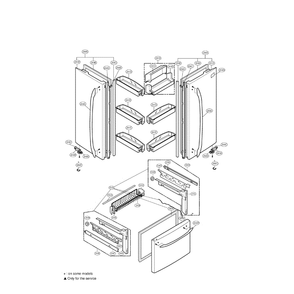 Doors Diagram and Parts List for LFC25770ST 00 LG Refrigerator