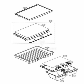 Refrigerator Parts Diagram and Parts List for LTCS20220W ASWCNA0 LG Refrigerator