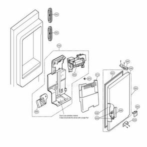 Ice Maker And Ice Bin Parts Diagram and Parts List for LMXS30796S ASTCNA1 LG Refrigerator