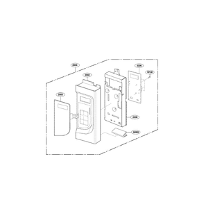Controller Diagram and Parts List for LMV2073WW 00 LG Microwave Oven Combo