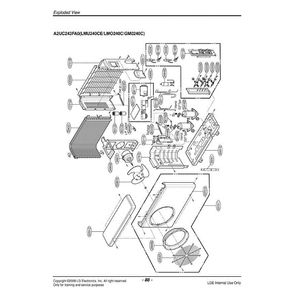 Section Diagram and Parts List for LMU240CEAWGAEUS AWGAEUS LG Air Conditioner