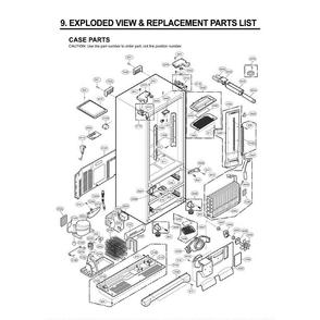 Section 6 Diagram and Parts List for LMX25981SB AWB1LGA LG Refrigerator