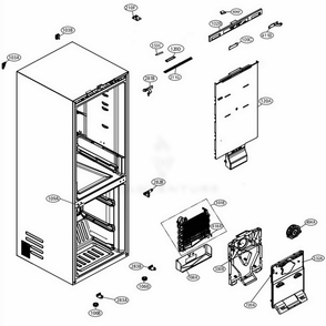 Part Location Diagram of ABQ76701106 LG CASE ASSEMBLY,CONTROL REFRIGERATOR