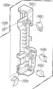 Latch Board Parts Diagram and Parts List for MV-1735B  LG Microwave