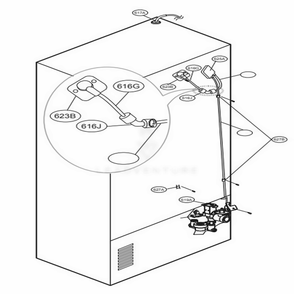 Valve And Water Tube Parts Diagram and Parts List for 72493 ASTCSE0 LG Refrigerator