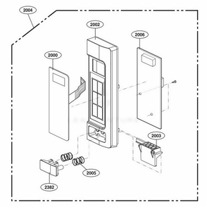 Controller Parts Diagram and Parts List for LCS2045WBK CSLELGA LG Range